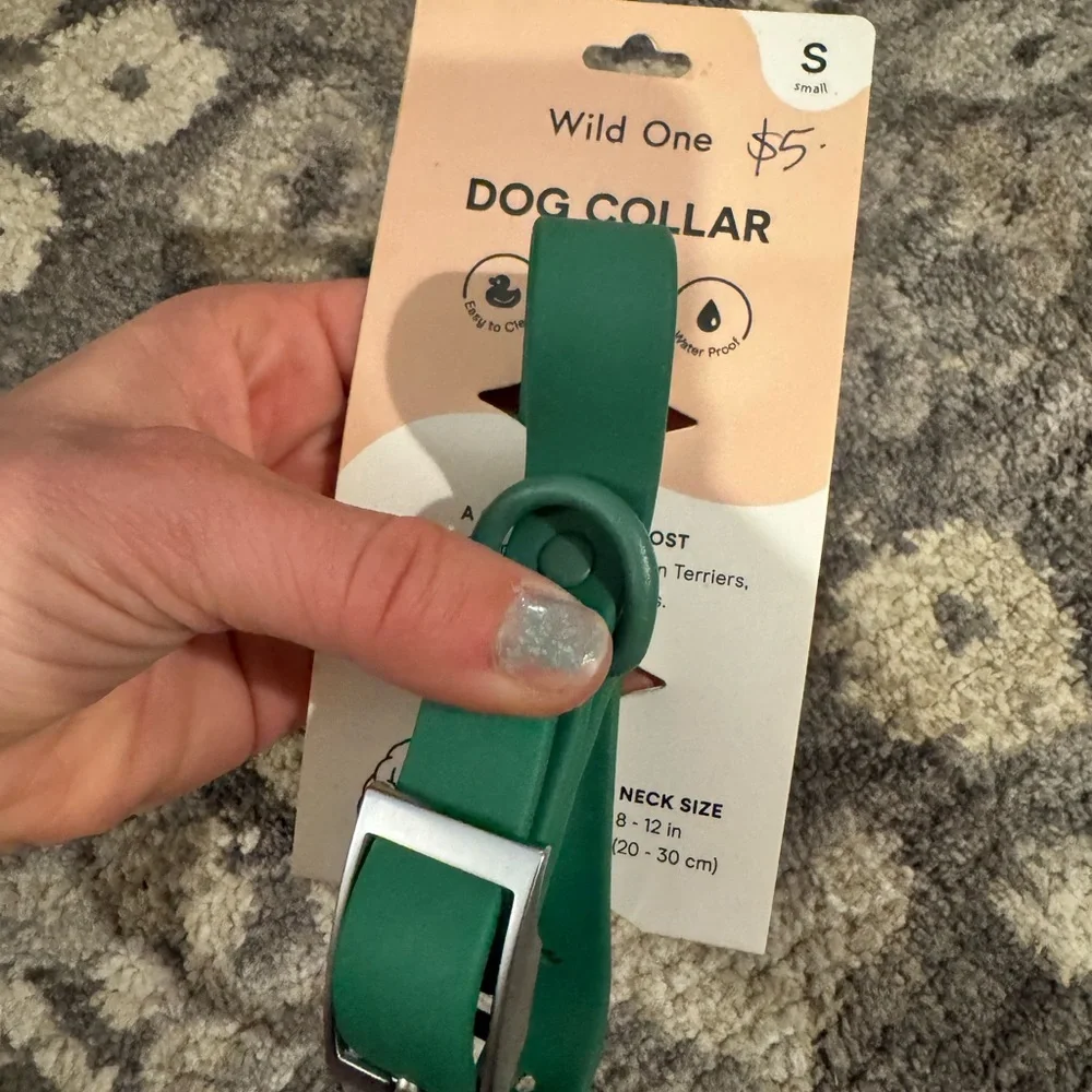 NWT Size Small Wild One Green Dog Collar